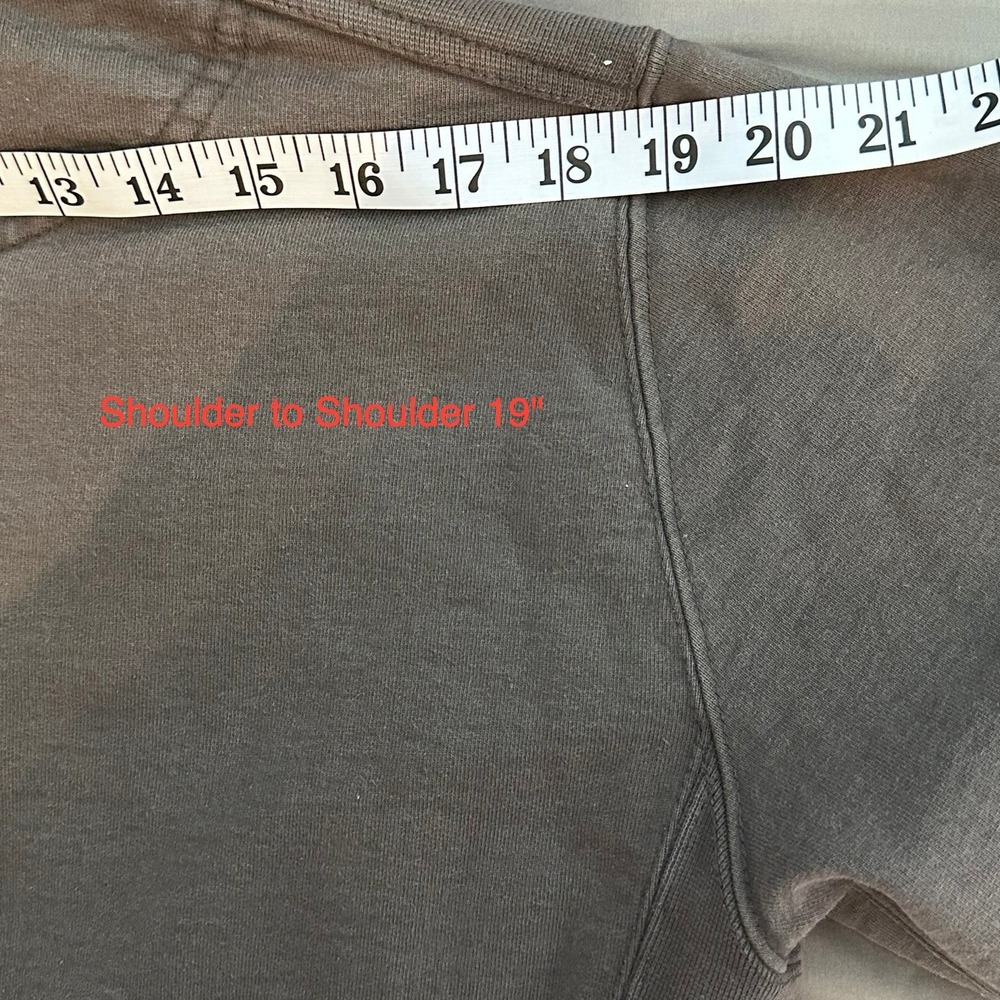 American Giant Zip Hoodie Mens Small Gray Made in USA Rare Graphic Elbow Patch‎ - Picture 15 of 15